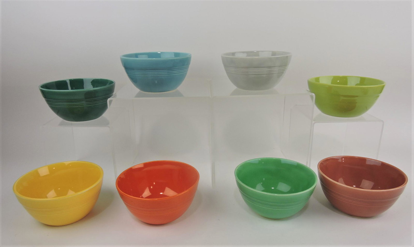 Fiesta Harlequin lot of 8 - 36s bowls,: 8 different colors