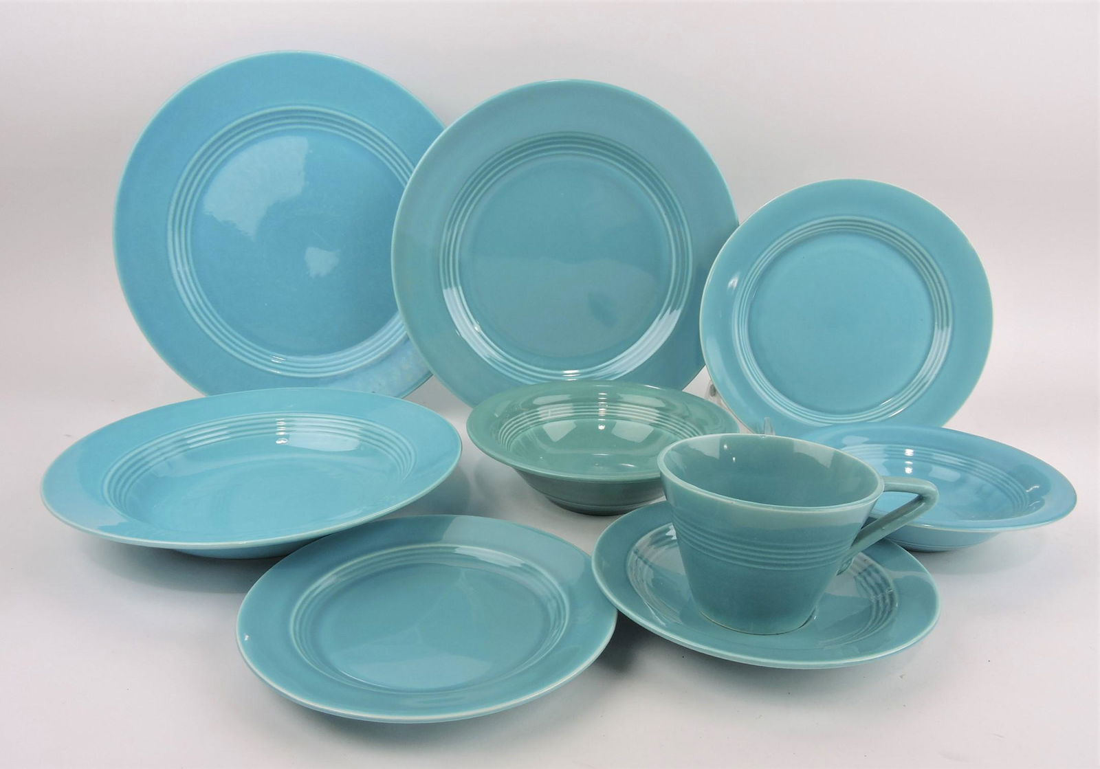 Fiesta Harlequin turquoise 9 piece (1 of 1)