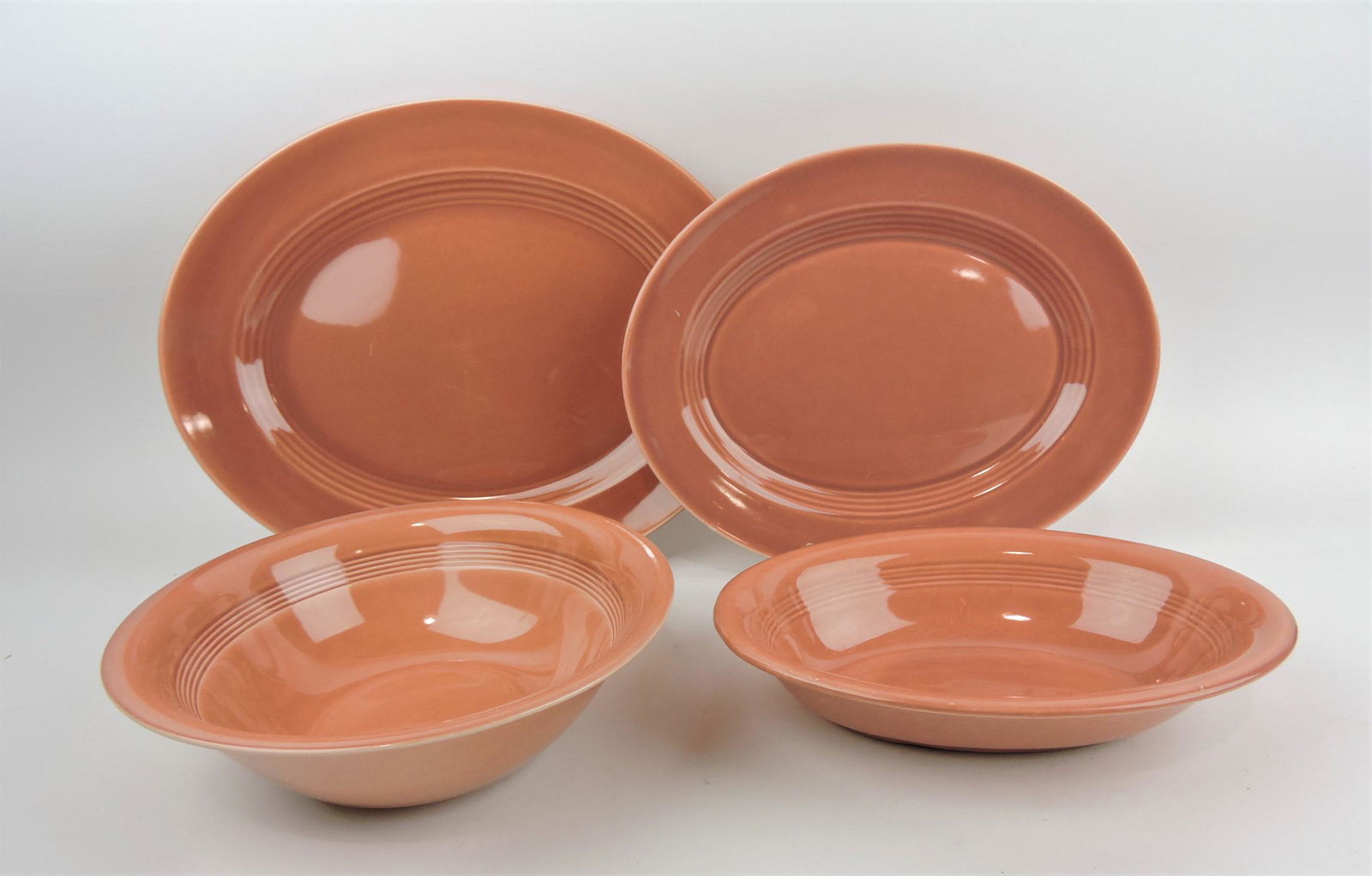 Fiesta Harlequin rose lot of 2 platters (1 of 1)