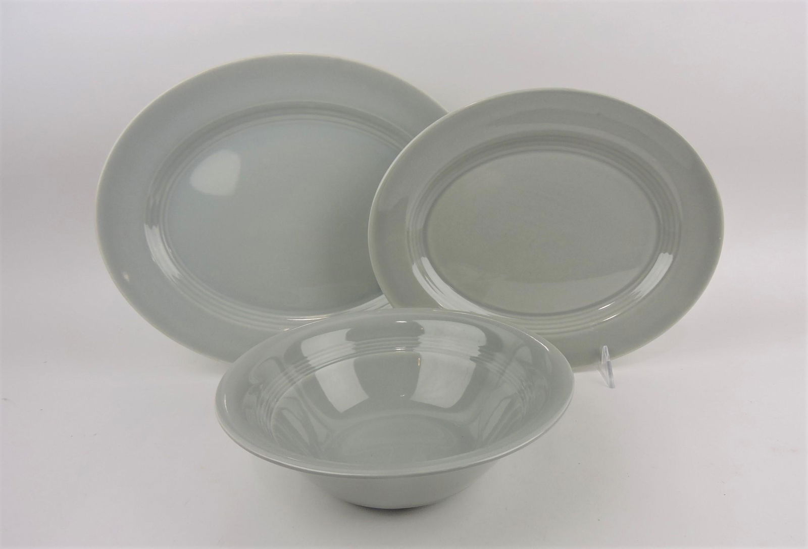 Fiesta Harlequin gray lot of 2 platters (1 of 1)