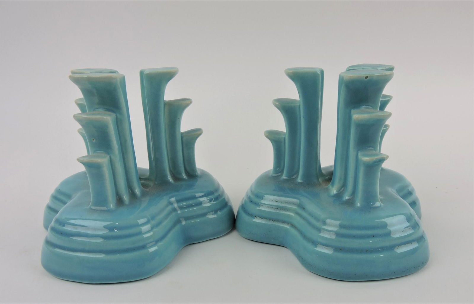 Fiesta tripod candle holders, pair, (1 of 1)