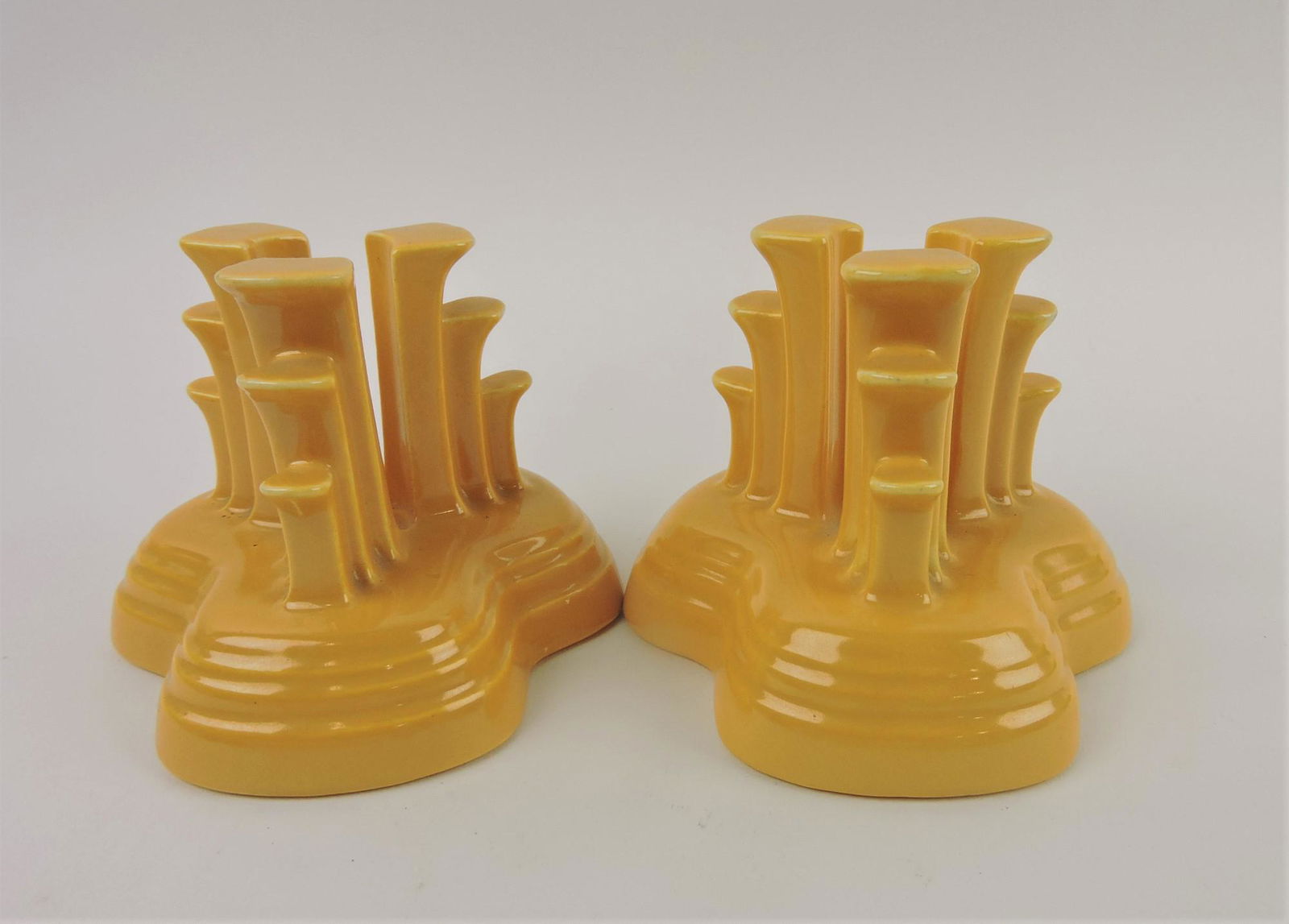 Fiesta tripod candle holders, pair, (1 of 1)