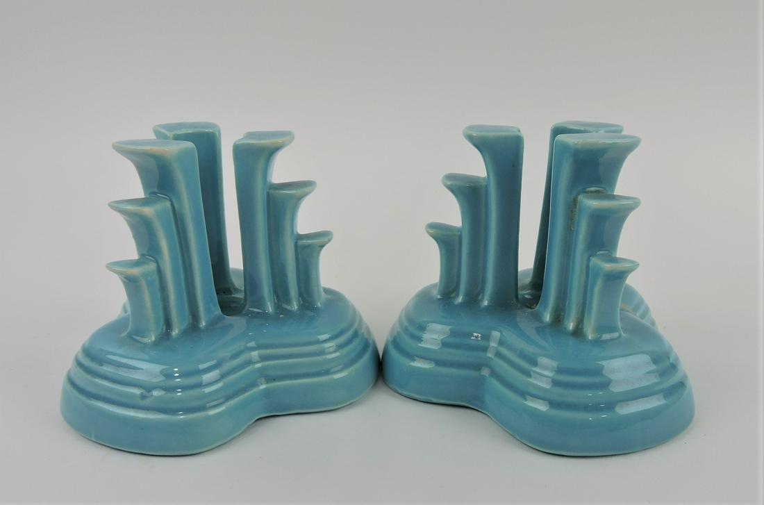 Fiesta tripod candle holders, pair, (1 of 1)