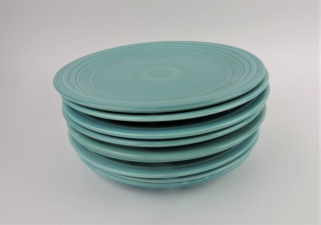 Fiesta 9" plate group, 10 turquoise (1 of 1)