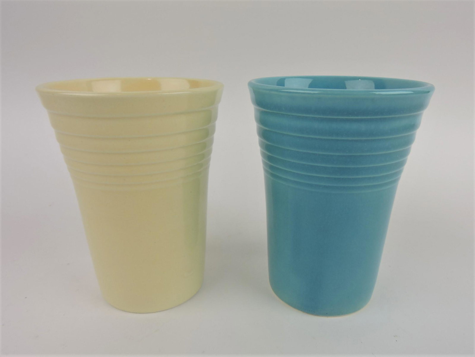 Fiesta water tumbler group,: turquoise, ivory