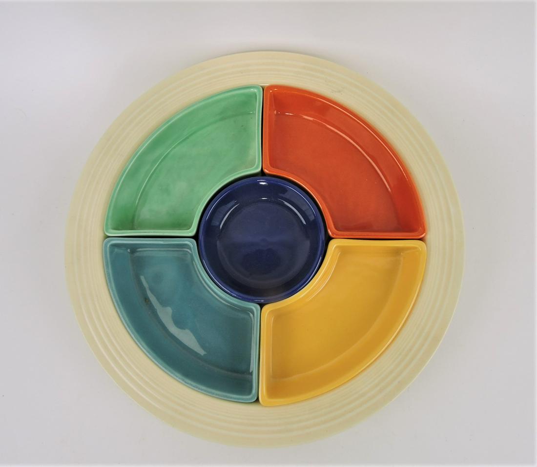 Fiesta relish tray, ivory tray, all (1 of 1)