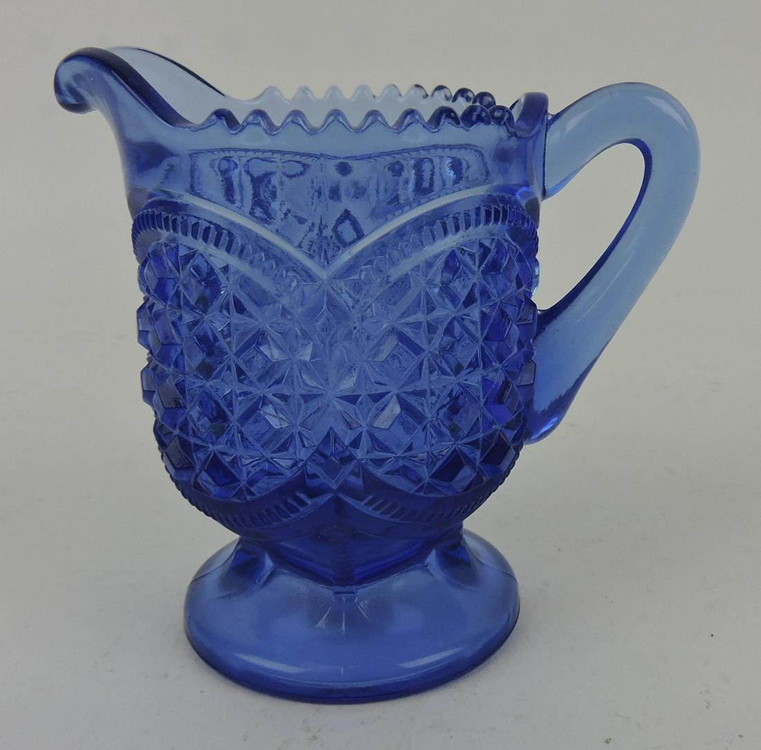 Greentown teal blue Austrian 3 1/4": child's creamer