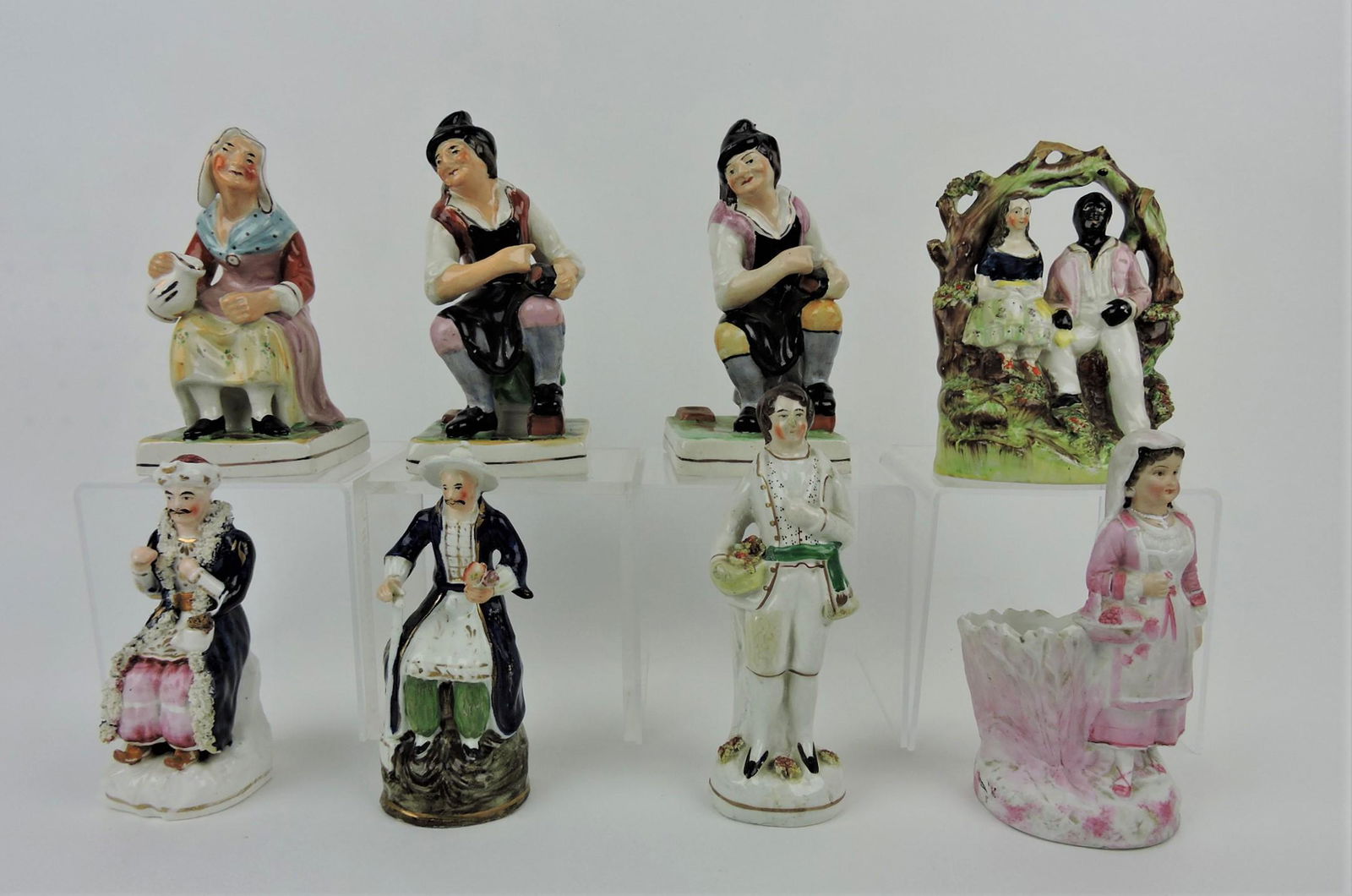 Staffordshire lot of 8 figures, 6" (1 of 1)