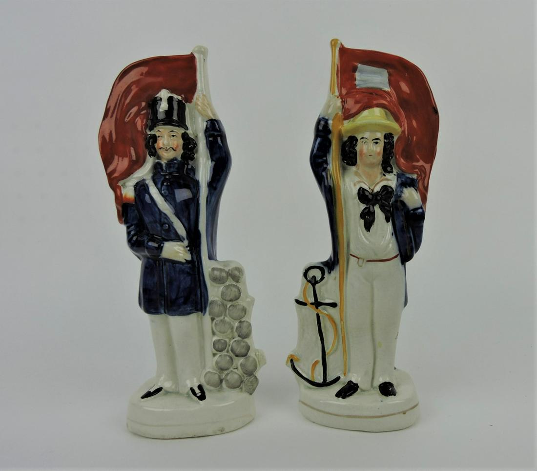 Staffordshire pair of soldier/sailor (1 of 1)