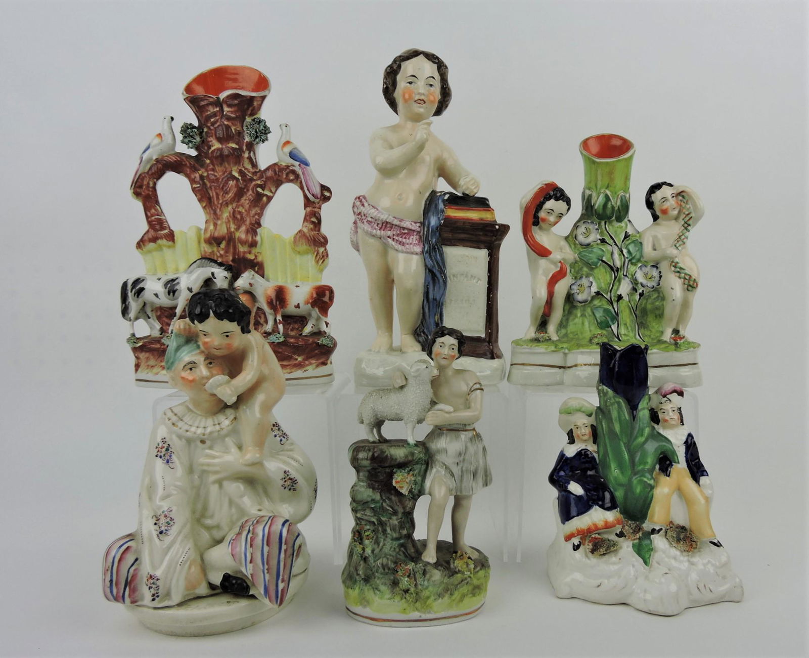 Staffordshire lot of 6 figures, 7 to 11", (1 of 1)