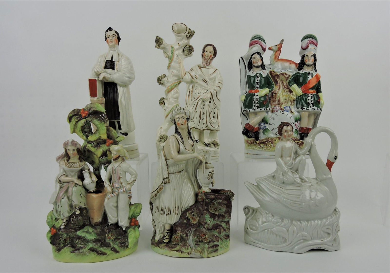 Staffordshire lot of 6 figures, 8 to 10", (1 of 1)