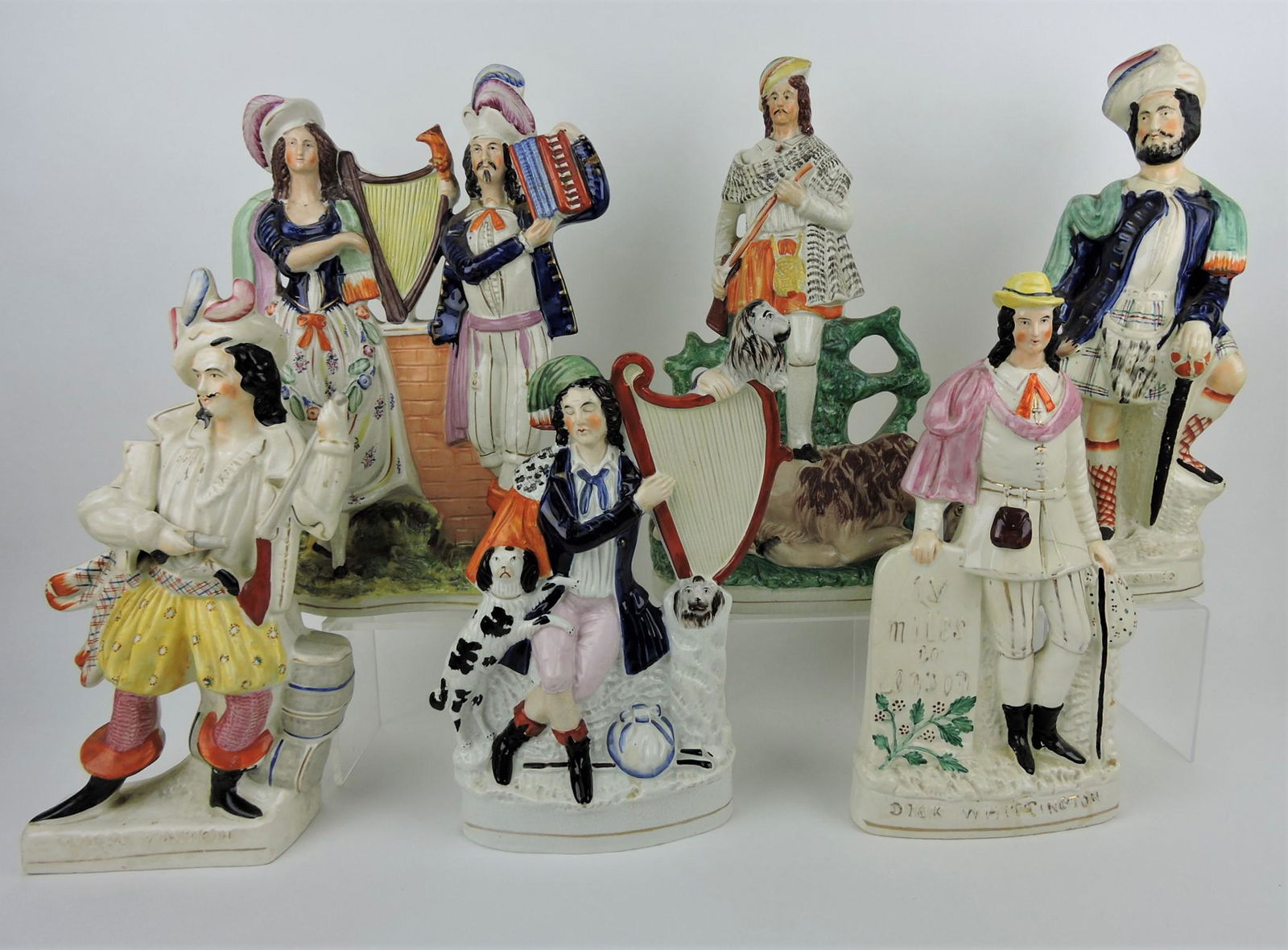 Staffordshire lot of 6 figures, 14 to 16", (1 of 1)
