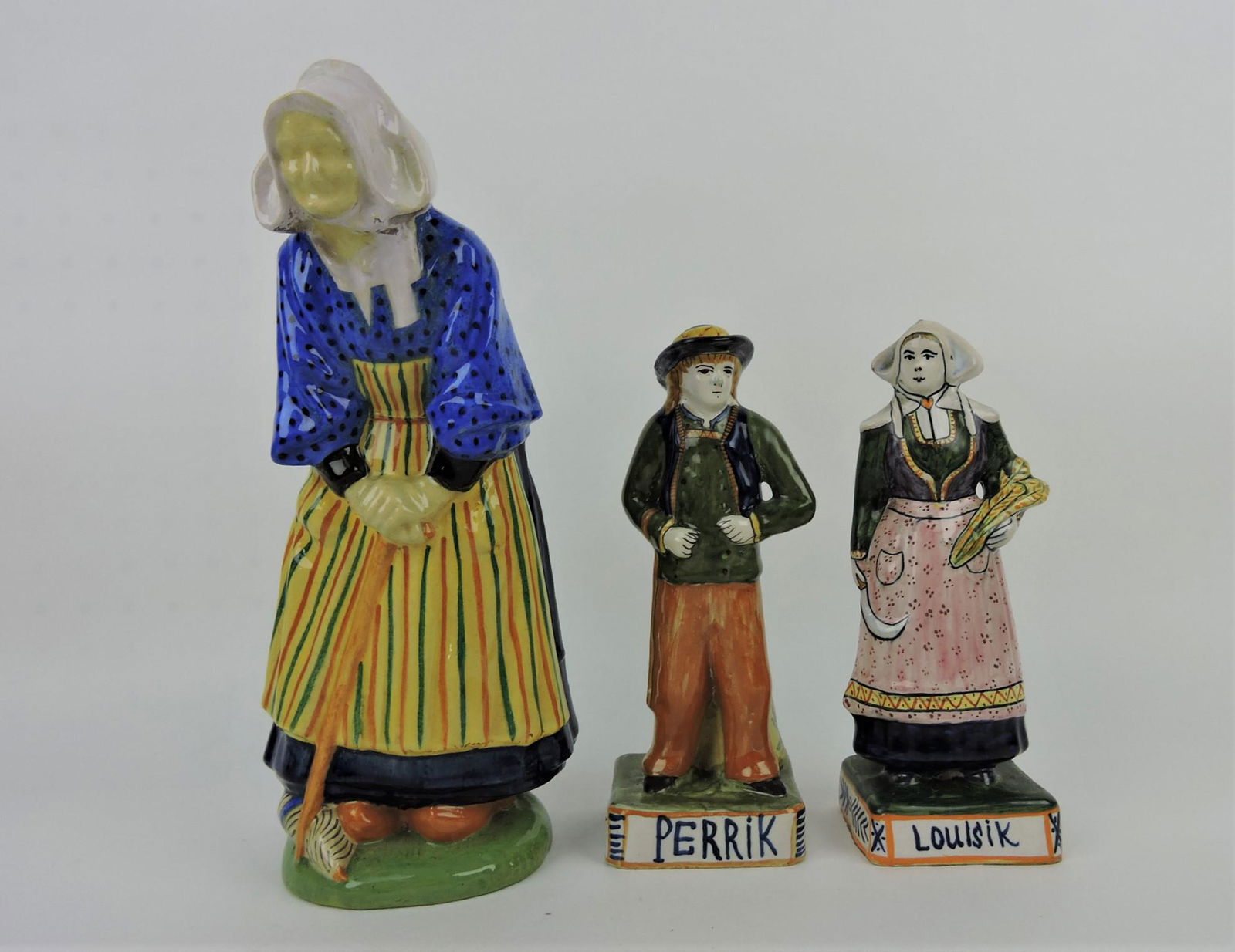 Quimper lot of 3 figures, 1 - 10 1/2", (1 of 1)