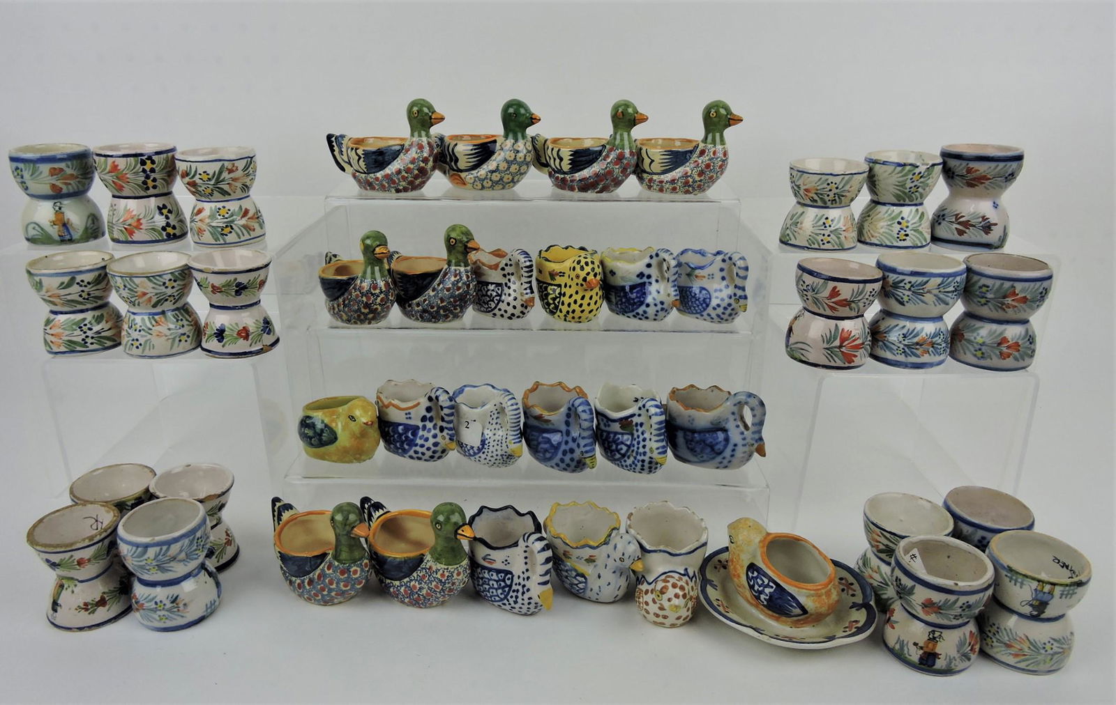 Quimper lot of 22 chick figural salts/ (1 of 1)