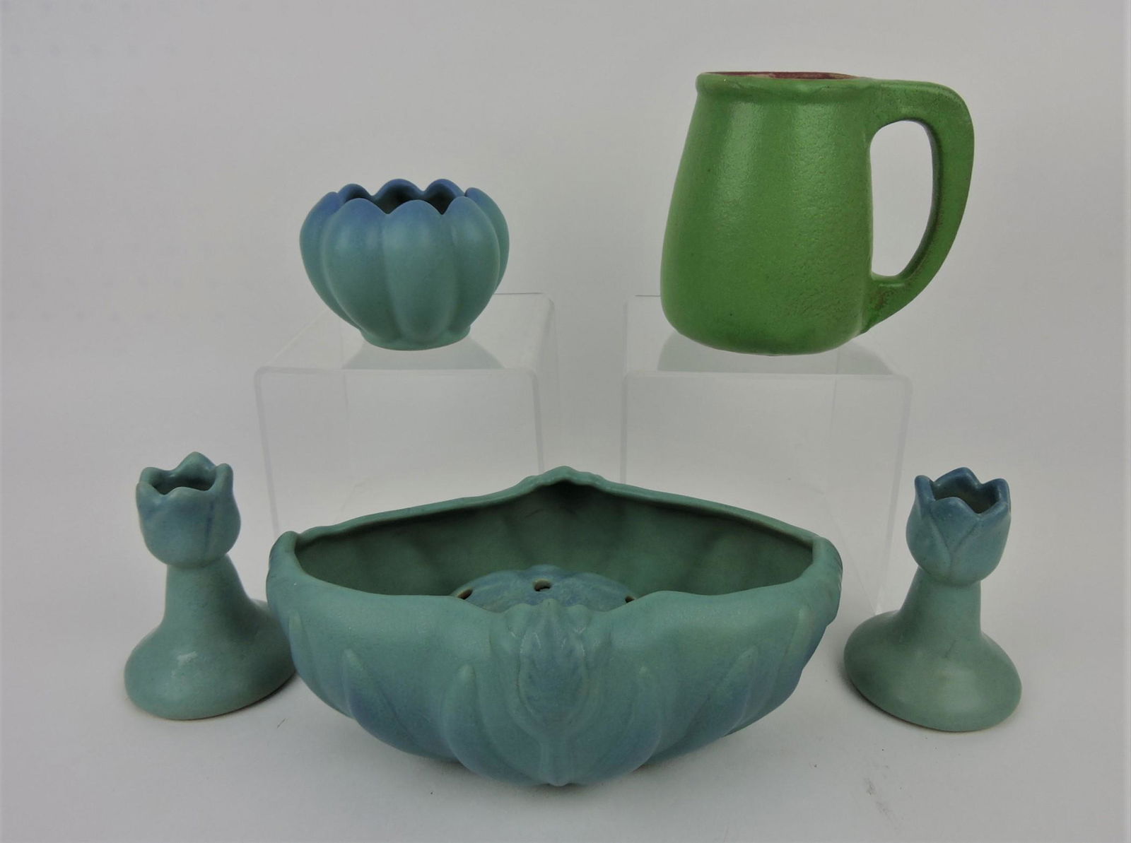 Van Briggle lot of 5 pieces: console bowl (1 of 1)