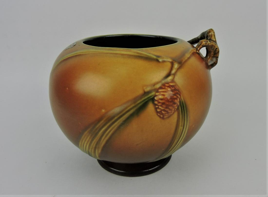 Roseville brown Pinecone vase, (1 of 1)