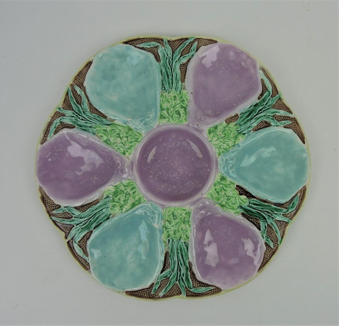 Fielding majolica six well oyster plate, (1 of 1)
