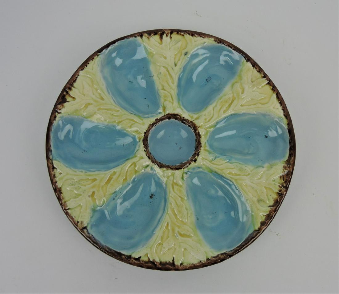Fielding majolica six well oyster plate, (1 of 1)