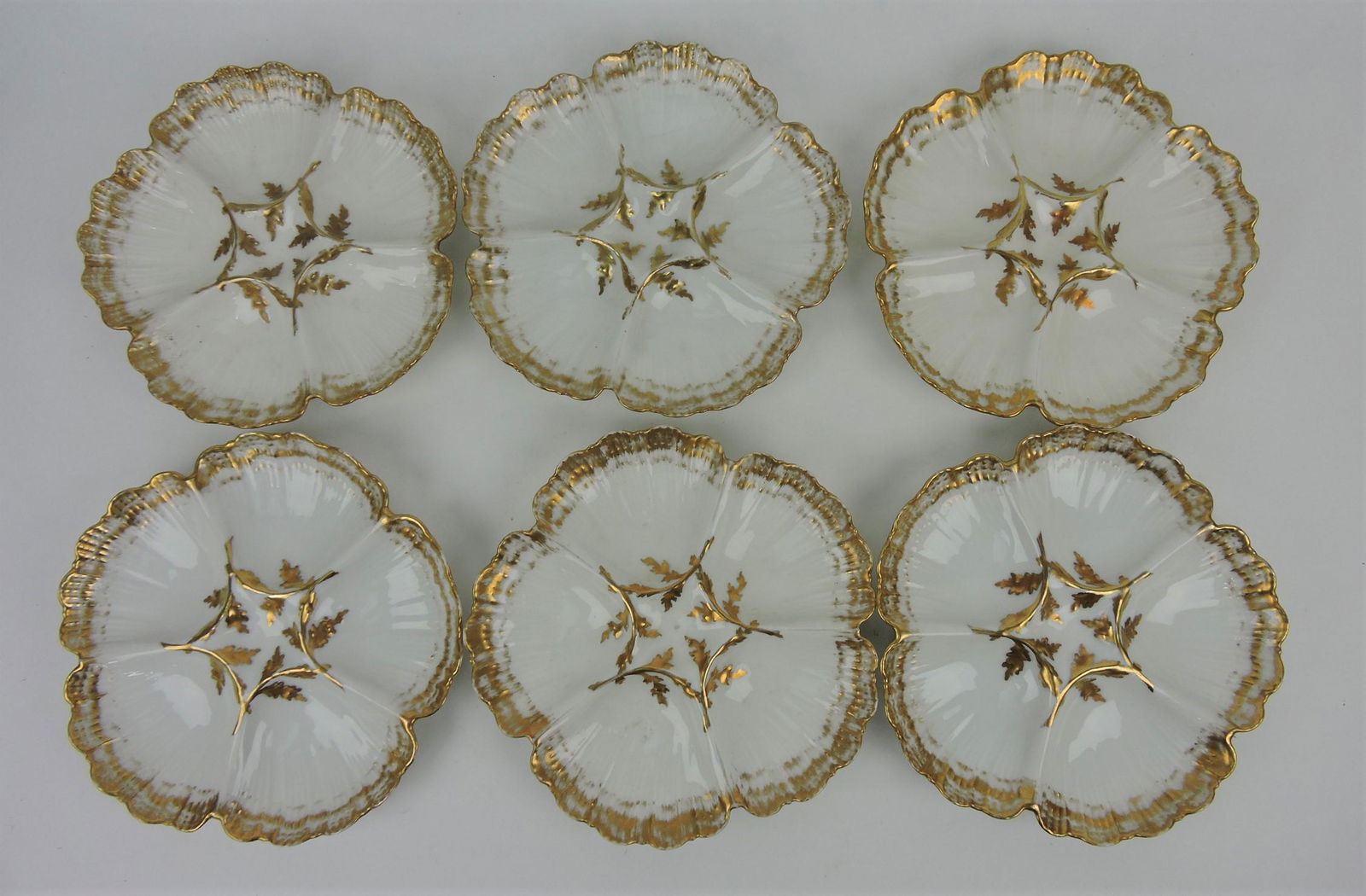 Limoges porcelain set of 6 oyster (1 of 1)