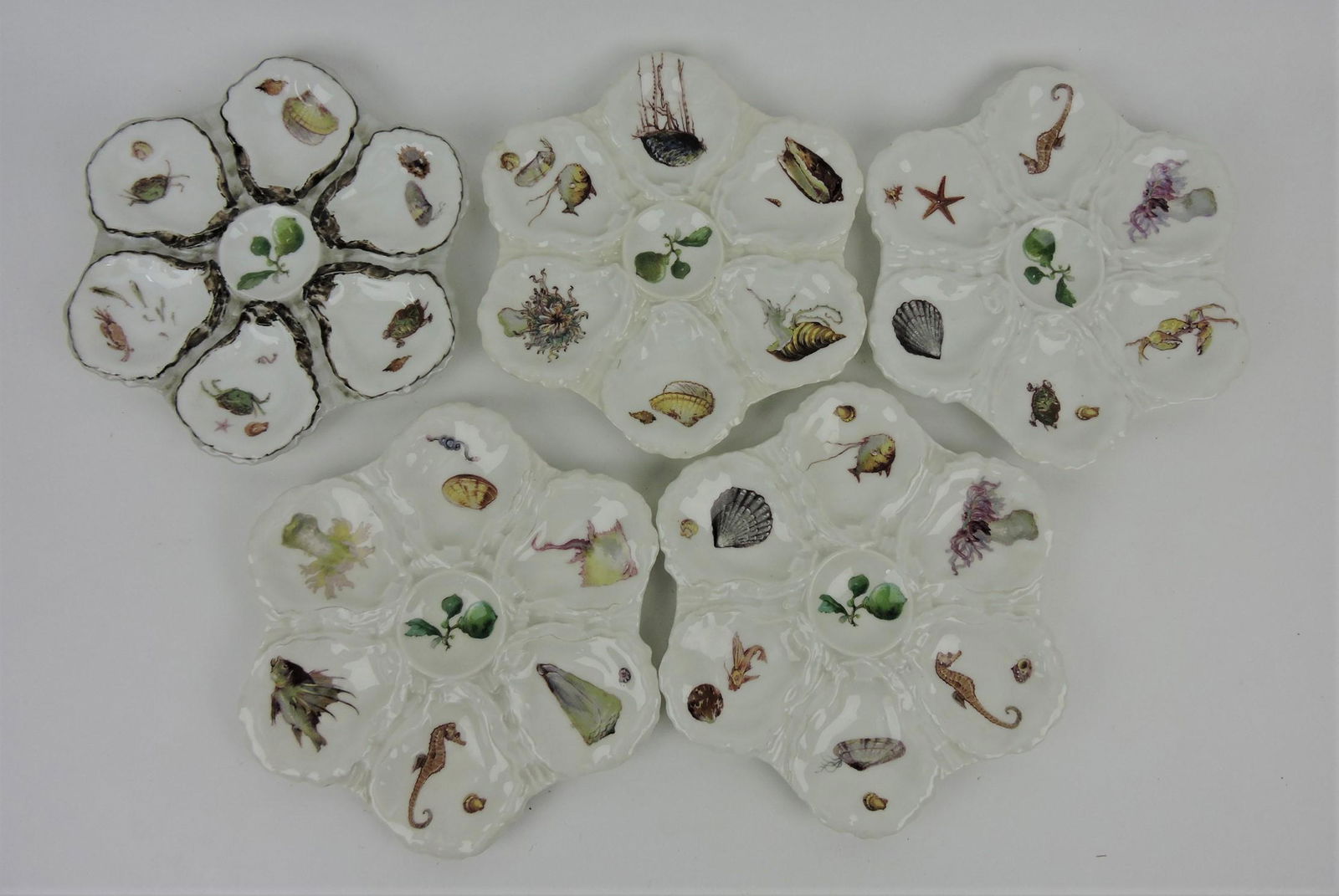Haviland lot of 5 oyster plates with (1 of 1)