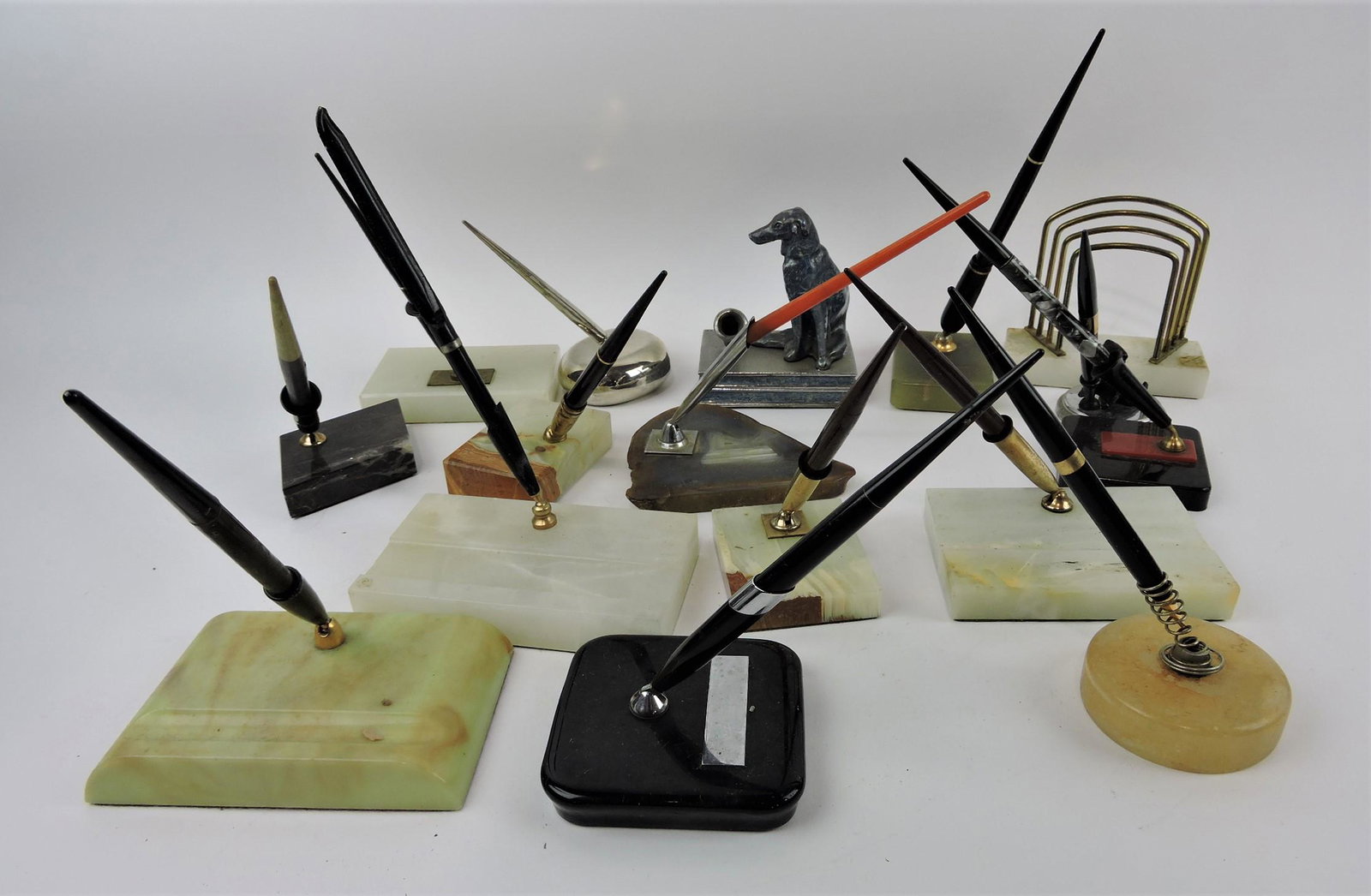 Lot of pen holders: .