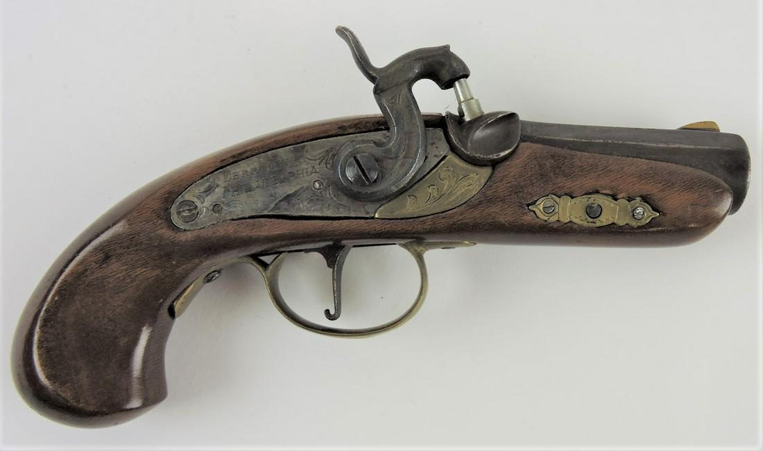 Spanish Jukar Philadelphia Derringer: SN 092956, black powder, 7 3/4"