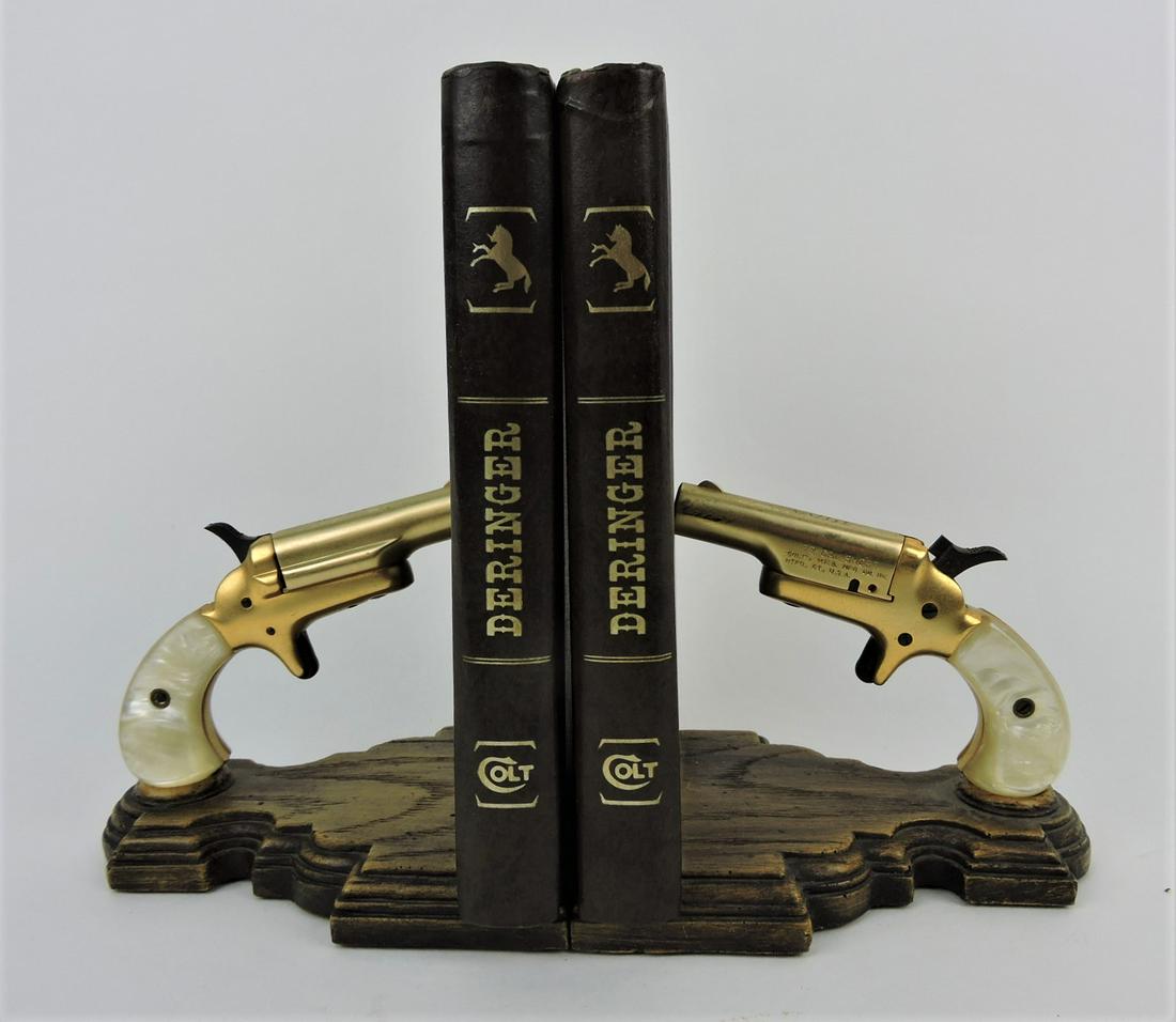 Colt .22 cal Derringer pair of bookends: .