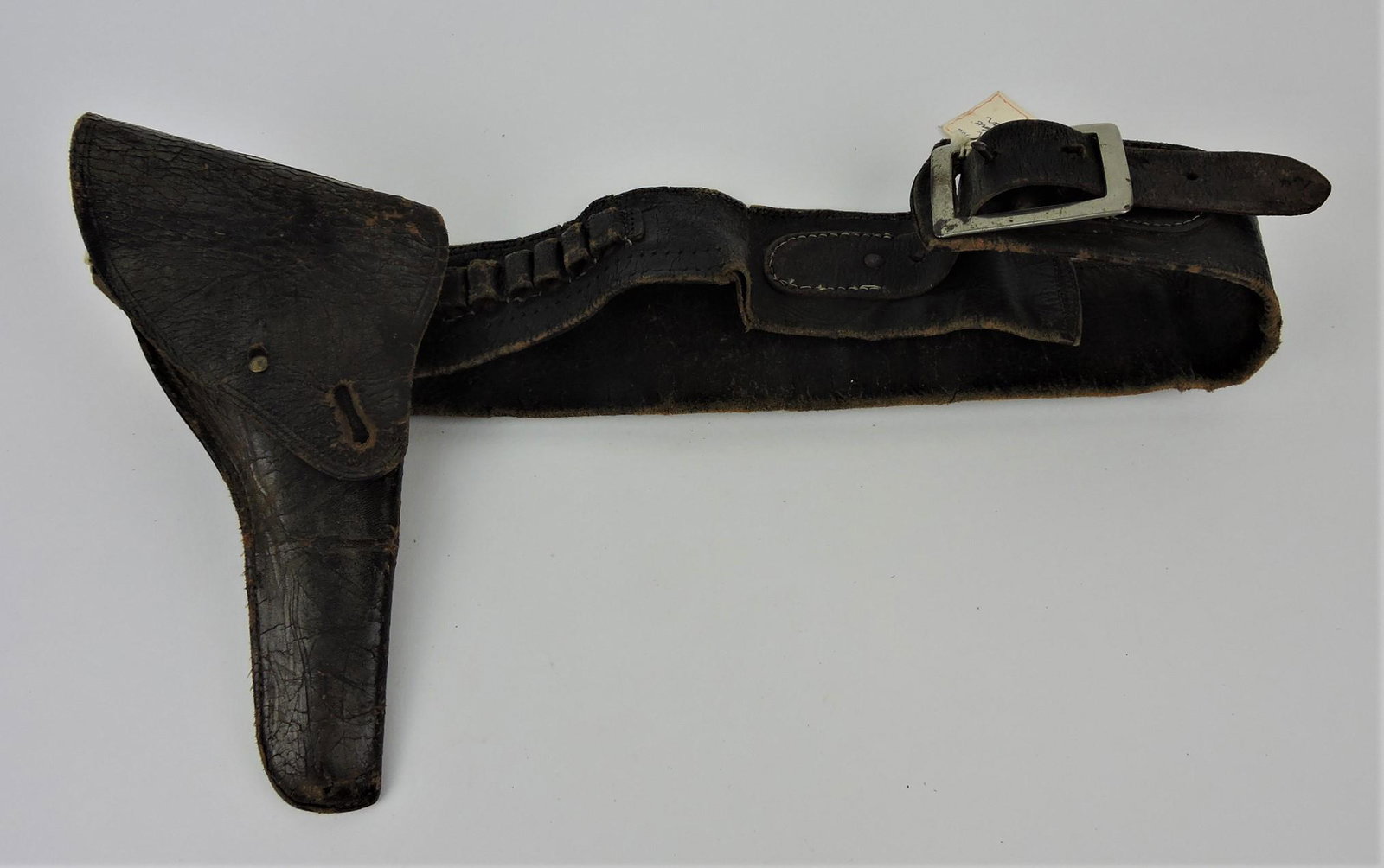 Old western cowhide belt and holster: for Colt single action revolver
