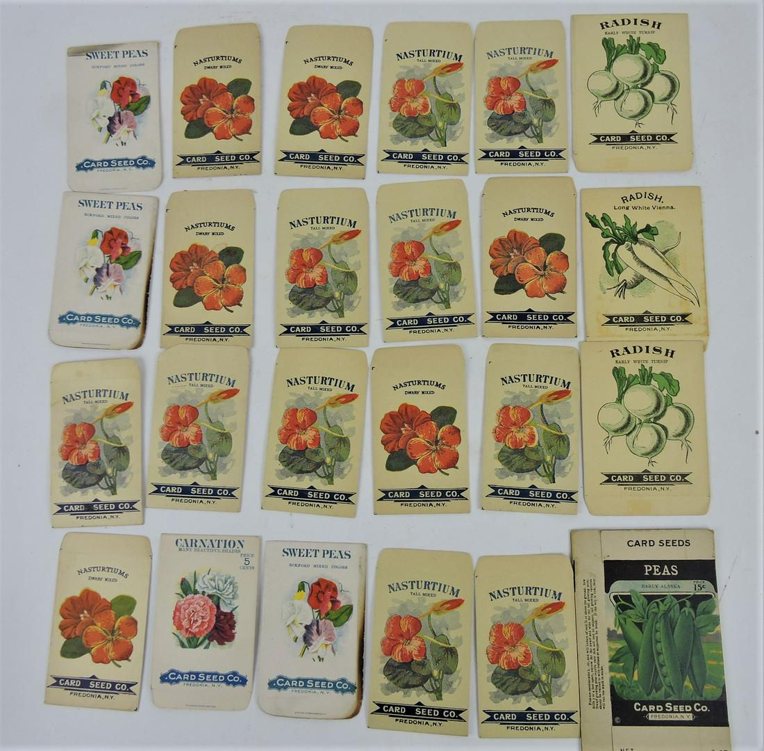 Lot of 24 early seed packets: .