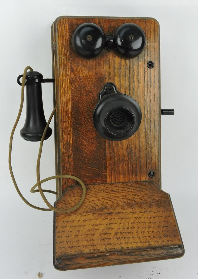 Oak wall telephone (1 of 1)