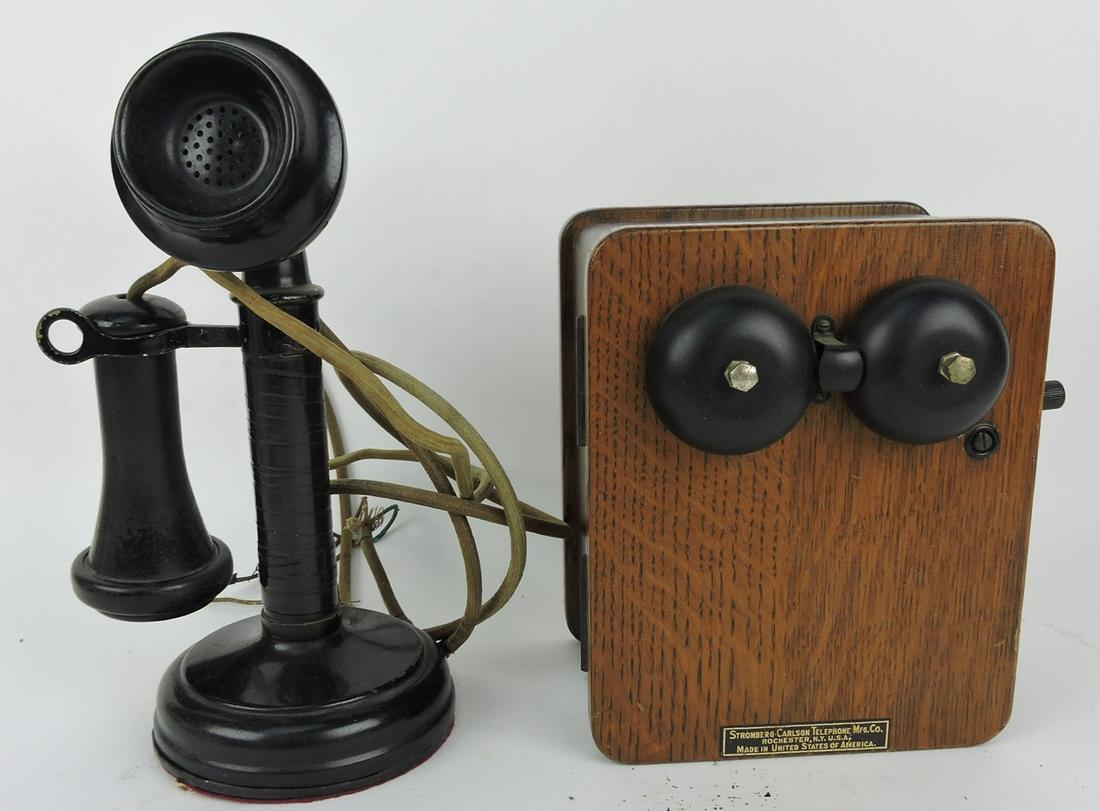 Stromberg Carlson oak ringer box and (1 of 1)