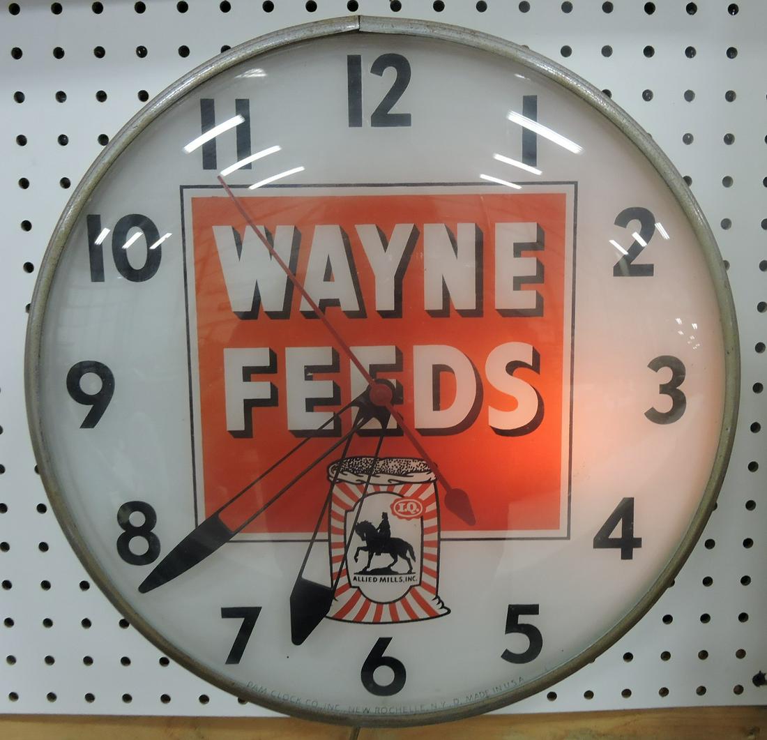 Wayne Feeds lighted bubble clock, (1 of 1)