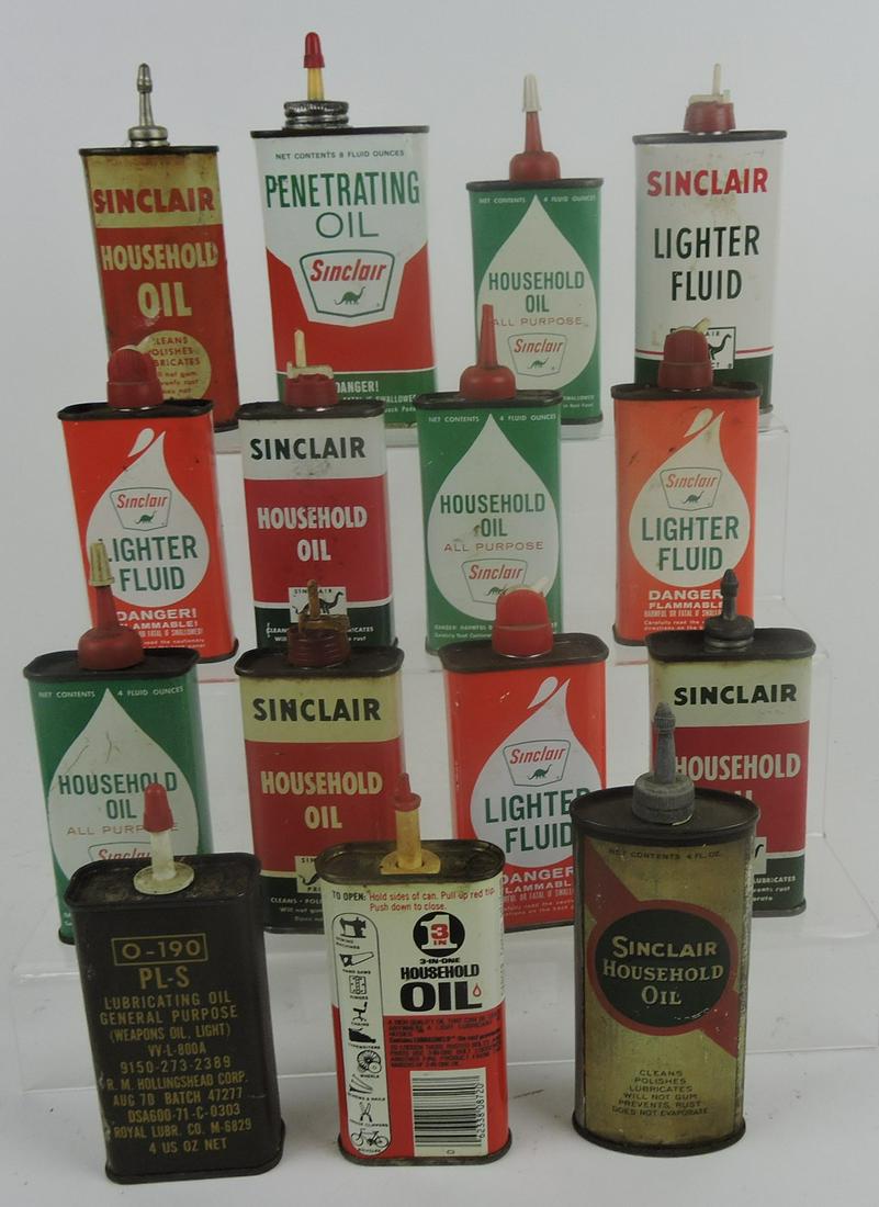 Sinclair lot of 15 handy oil cans and (1 of 1)