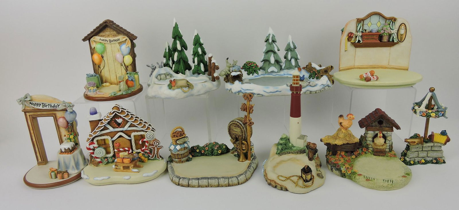 Goebel lot of 10 figural landscapes, (1 of 1)