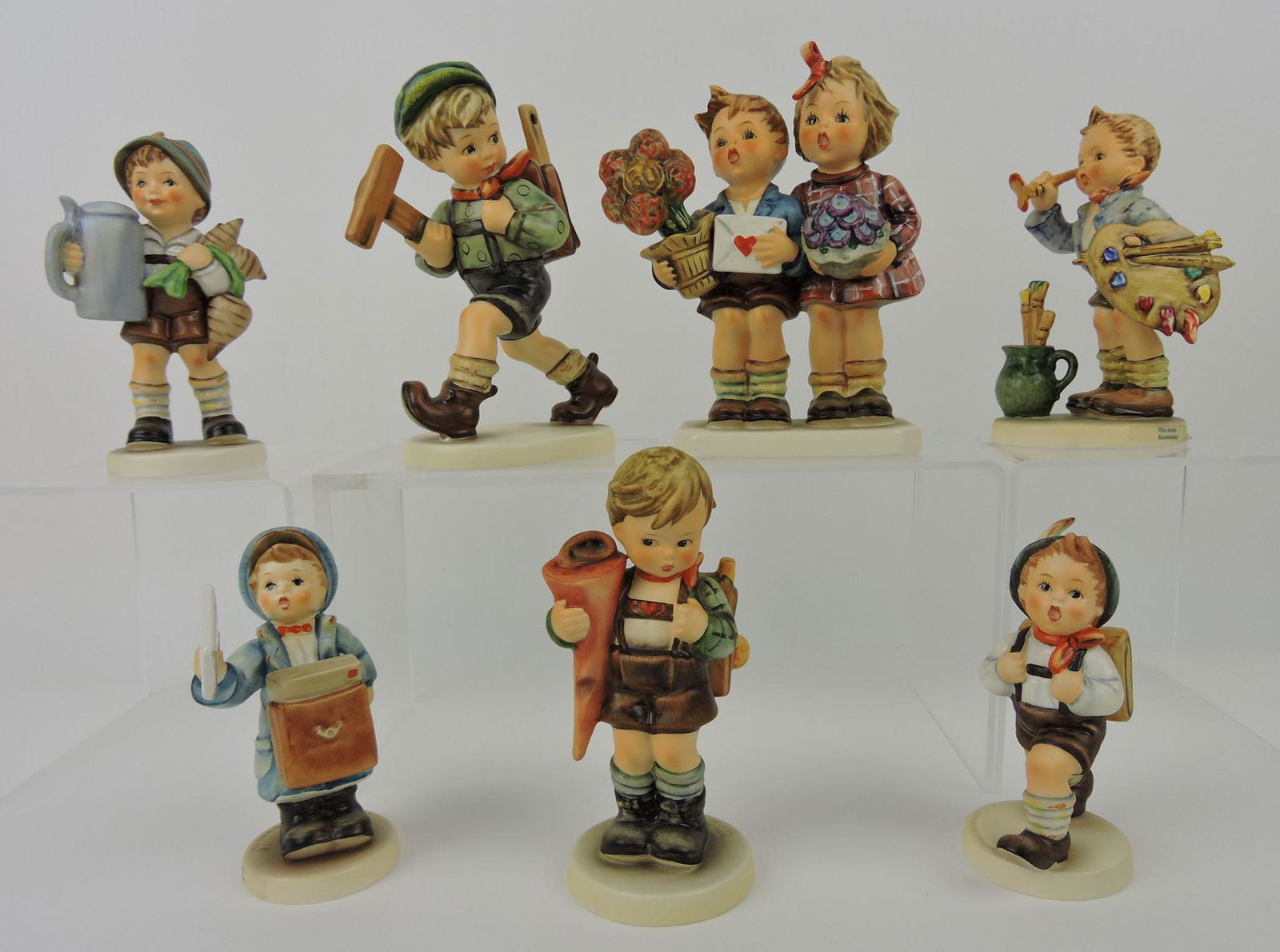 Hummel lot of 7: 416, 87, 304, 119/2/0,: 82/2/0, 410/I, 80; 6 with boxes