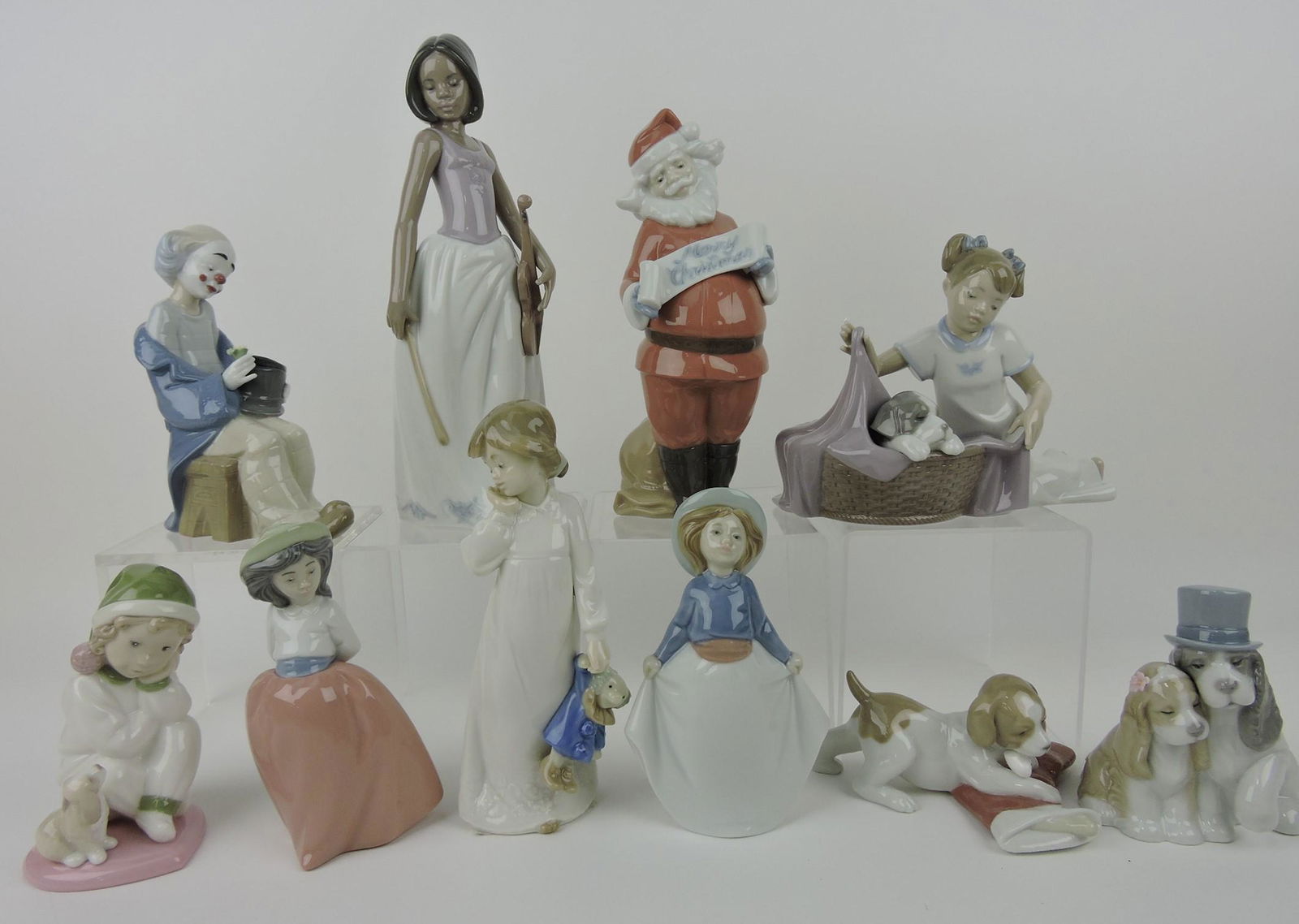 Lladro NAO lot of 10 figures, 9 with boxes (1 of 1)
