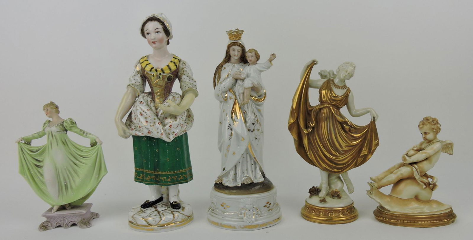 Porcelain lot of 5 figures: Heubach (1 of 1)