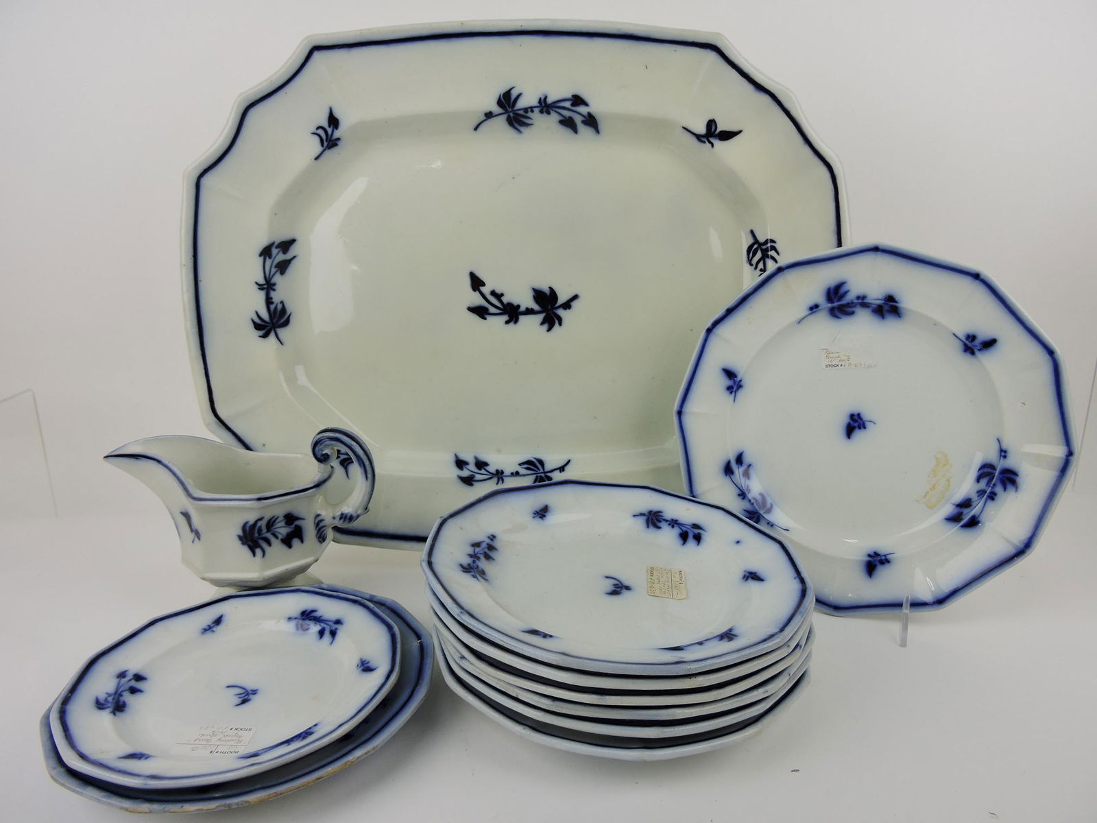 Flow blue bleeding heart lot of 11 (1 of 1)