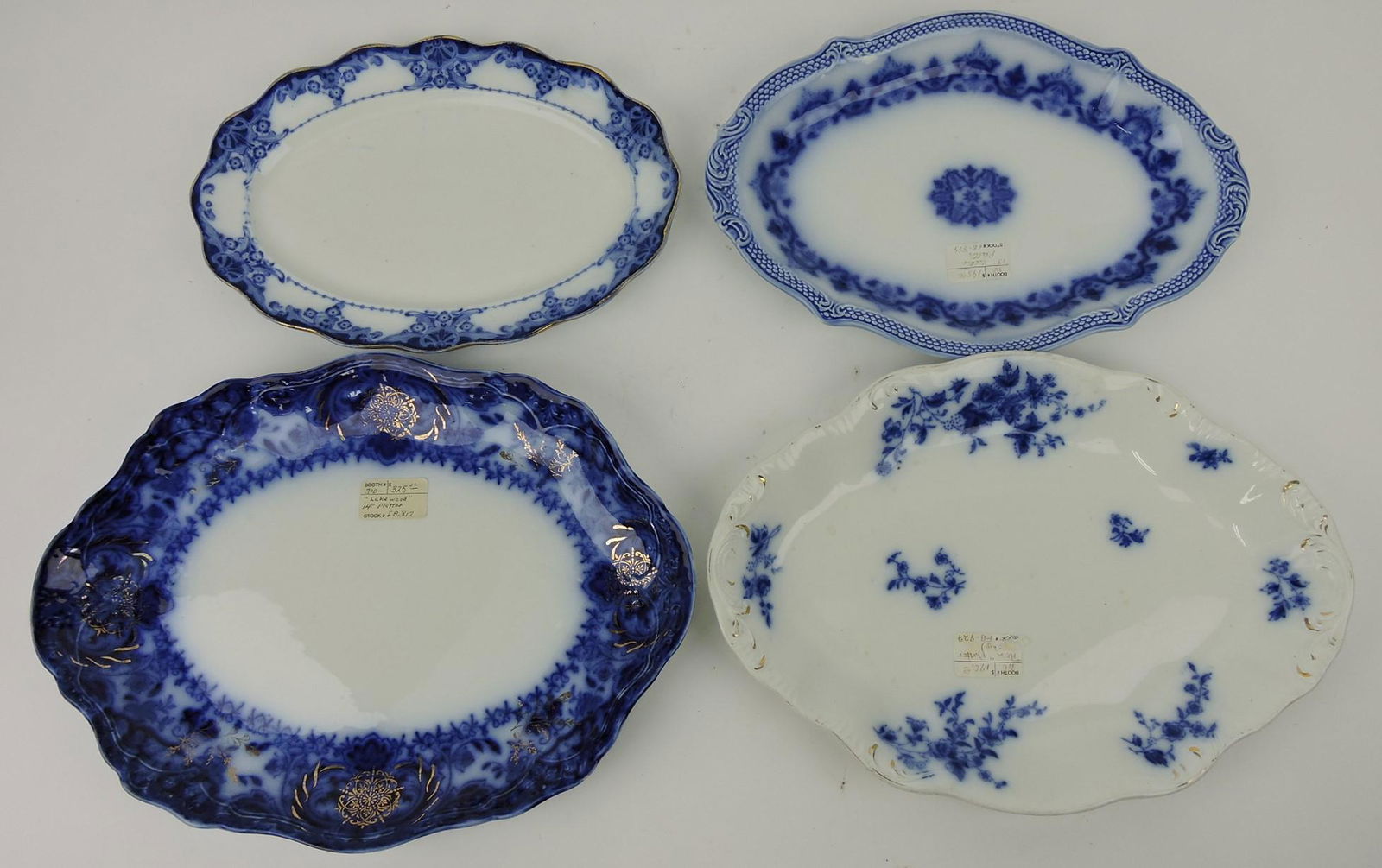 Flow Blue lot of 4 platters (1 of 1)
