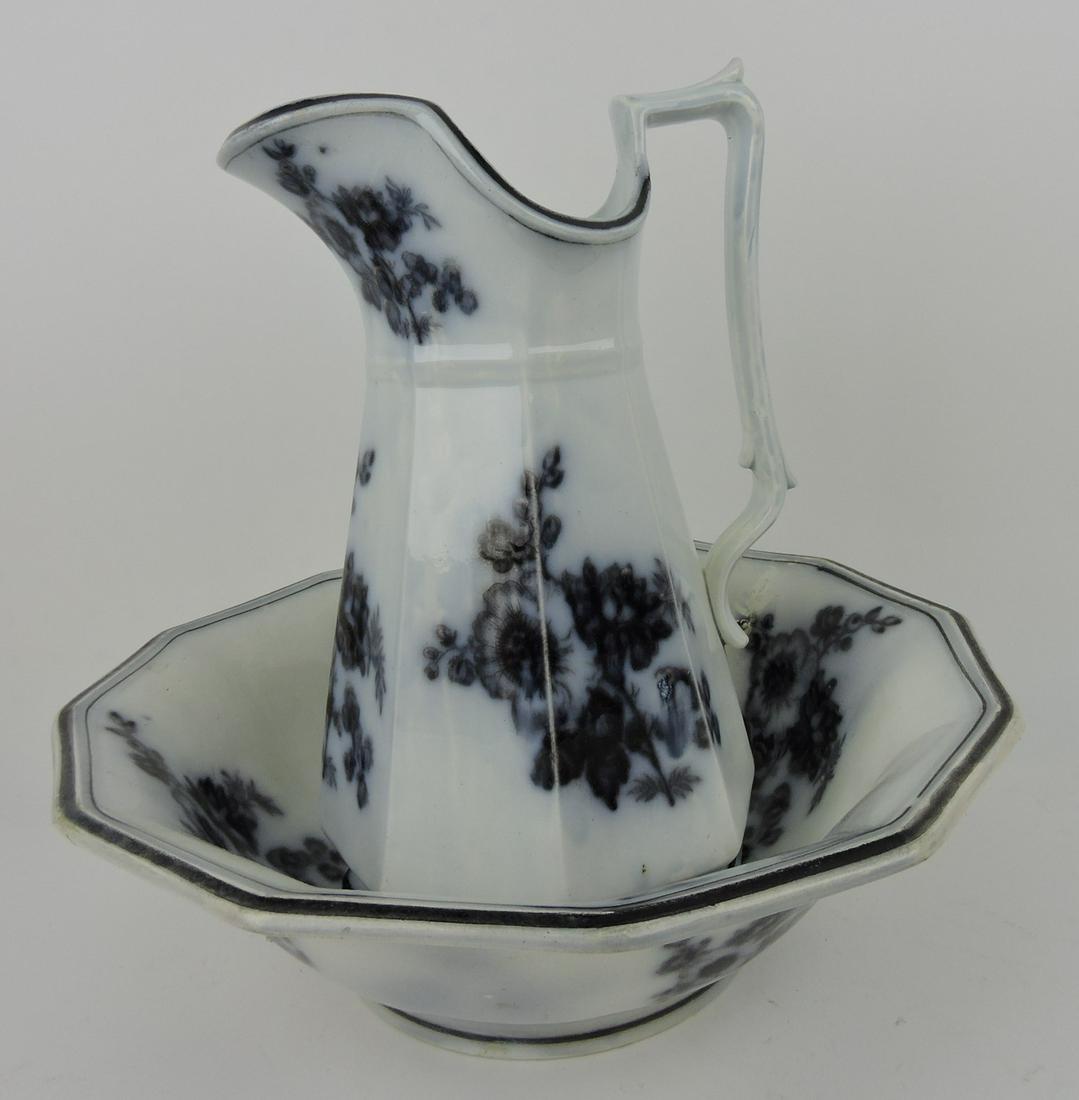 Mulberry transferware pitcher & bowl, (1 of 1)