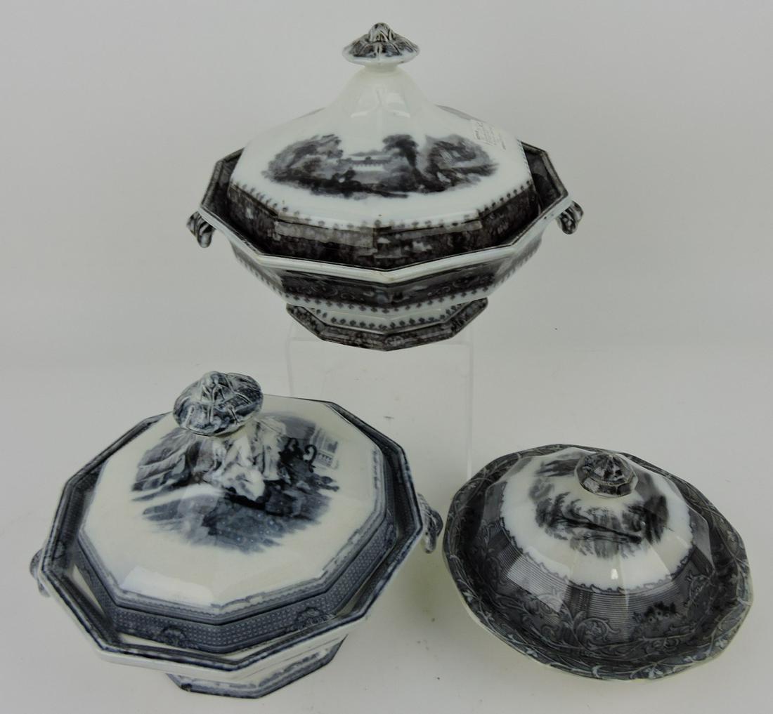 Mulberry transferware lot of 2 tureens and (1 of 1)