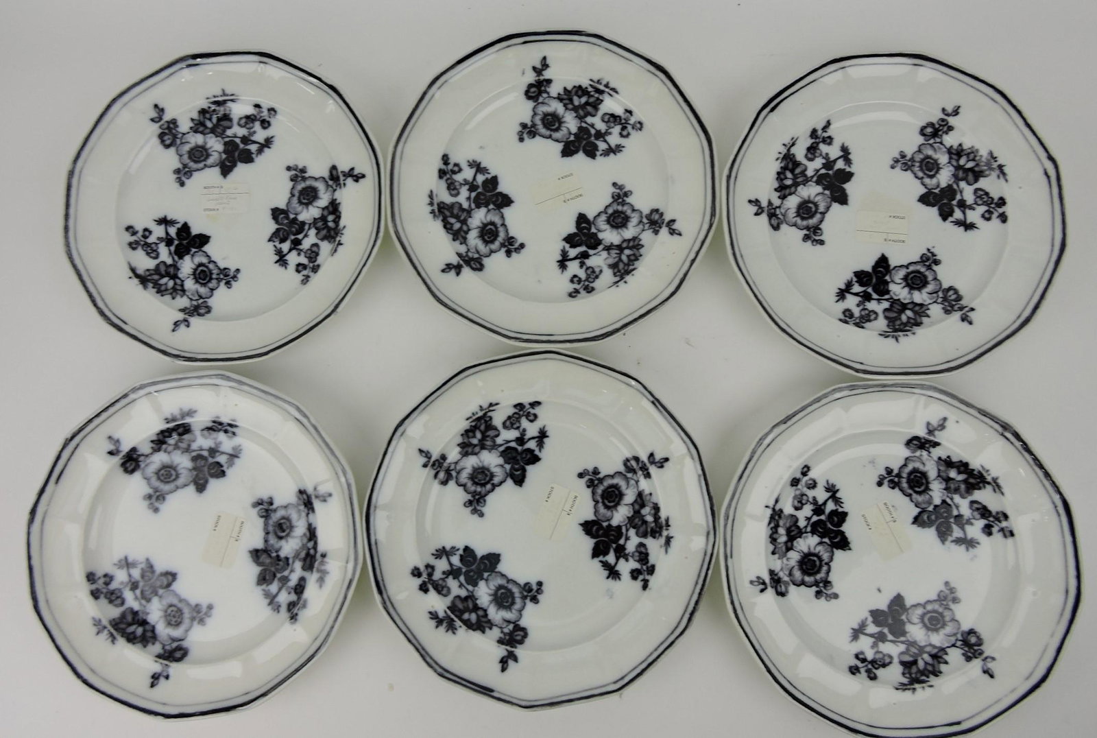 Mulberry transferware set of 6 - 9 3/4" (1 of 1)