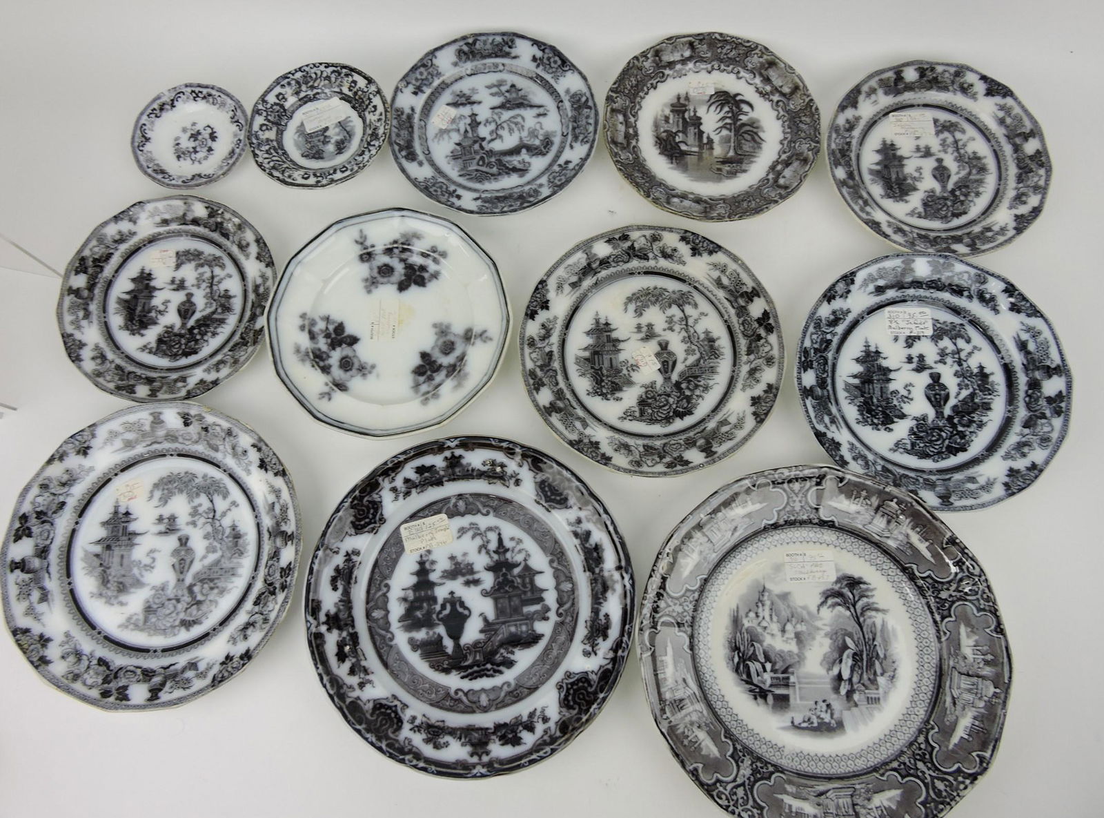 Mulberry transferware lot of 12 plates, (1 of 1)