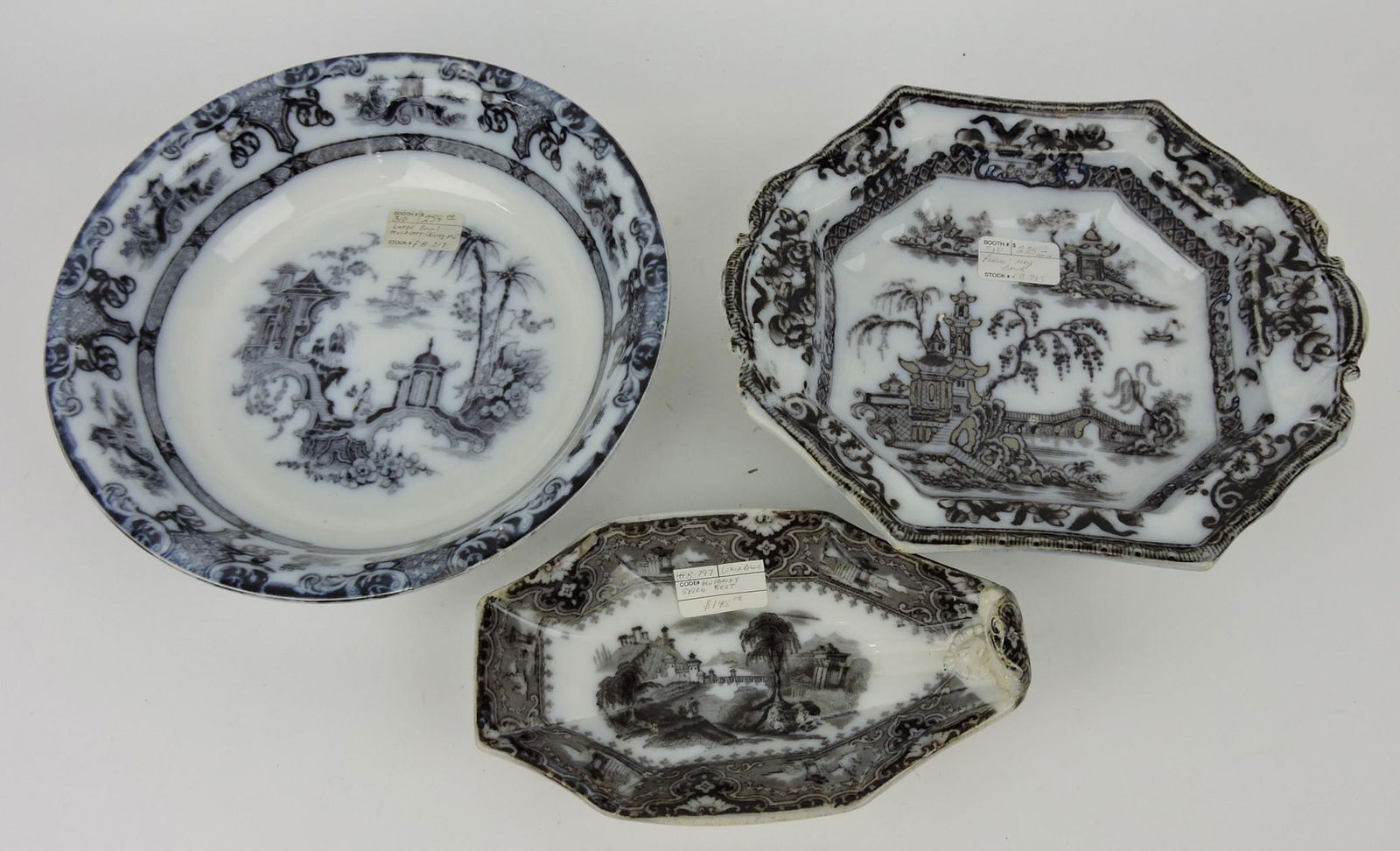 Mulberry transferware lot of 3 pieces, (1 of 1)