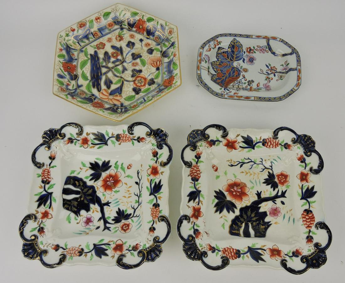Ironstone lot of 4 pieces, various condition (1 of 1)