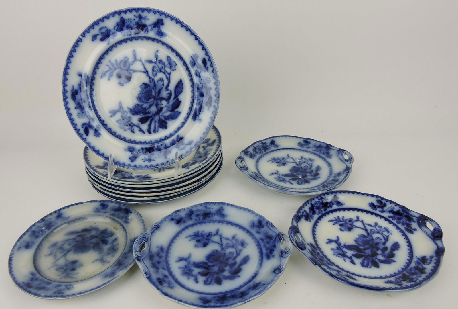 Davenport Pekin lot of 11 flow blue (1 of 1)