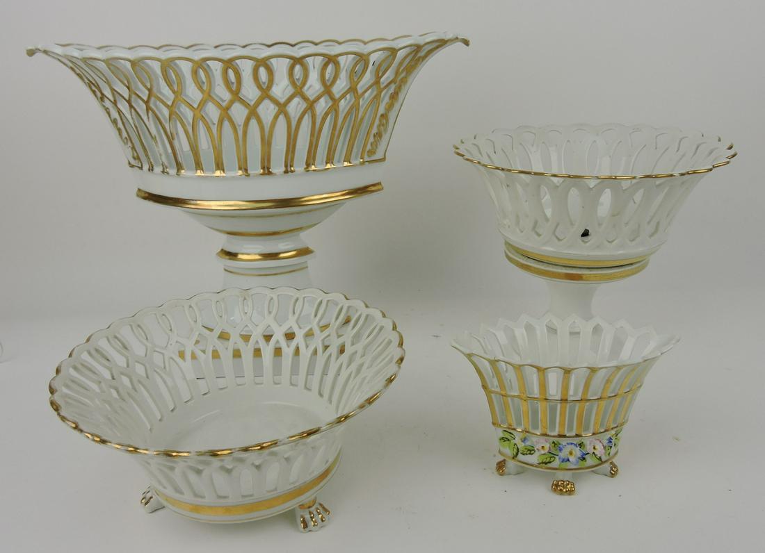 Old Paris lot of 4 pieces, all with (1 of 1)