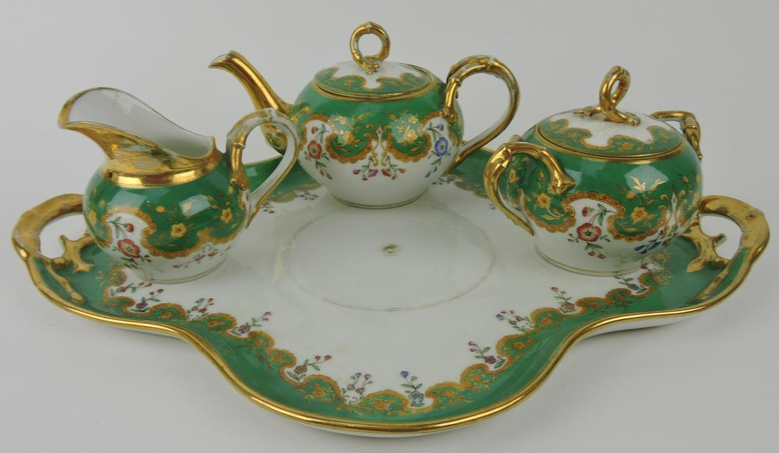 Old Paris circa 1830 4pc tea set with (1 of 1)
