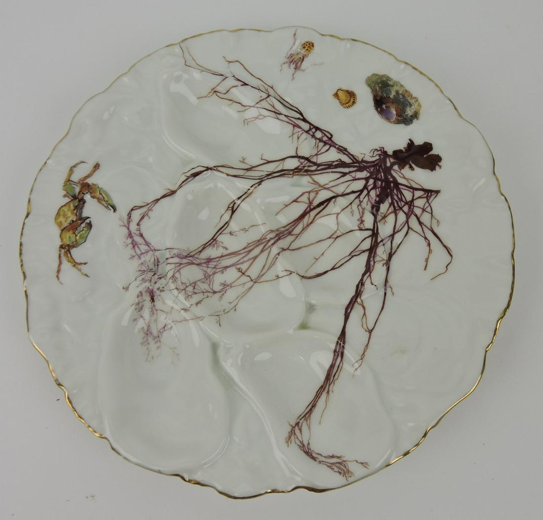 Haviland 8 1/2" turkey style oyster plate, (1 of 1)