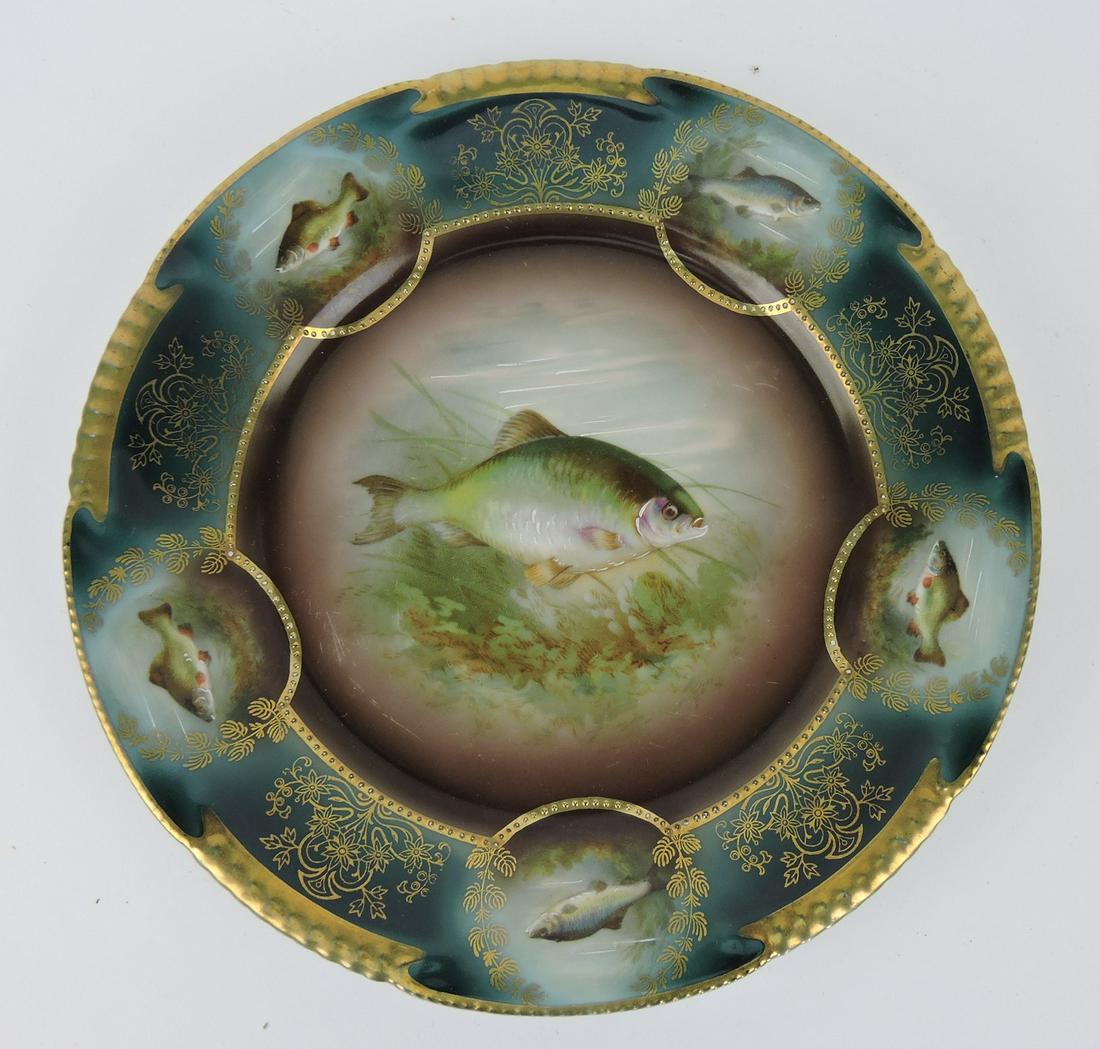 Royal Vienna beehive fish plate, 9 1/2" (1 of 1)